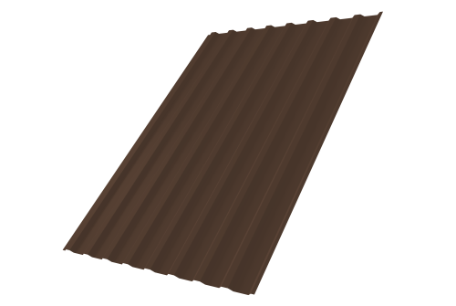 Профнастил С20В GL 0,5 Rooftop Бархат RAL 8017 шоколад