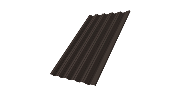 Профнастил HC35R GL 0,5 PurLite Мatt RR 32 темно-коричневый