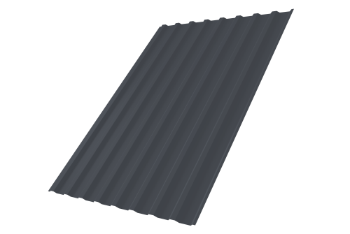 Профнастил С20В 0,4 PE-Double RAL 7024 мокрый асфальт