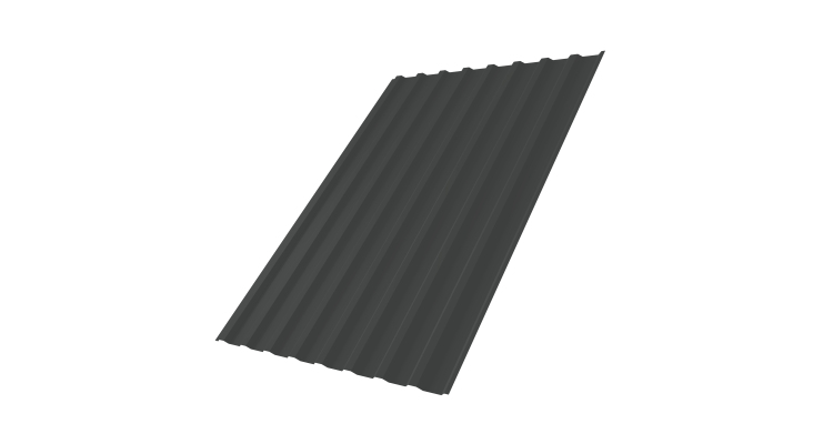 Профнастил С20В 0,5 Satin Matt RAL 7016 антрацитово-серый