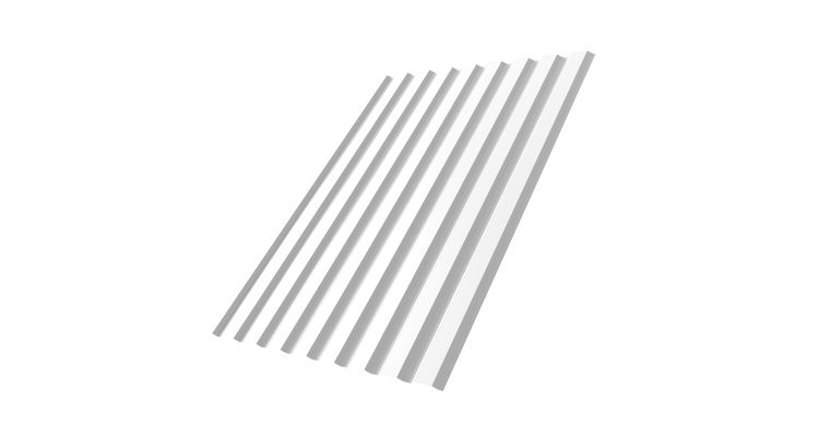 Профнастил С20А 0.5 Satin RAL 9003 сигнальный белый