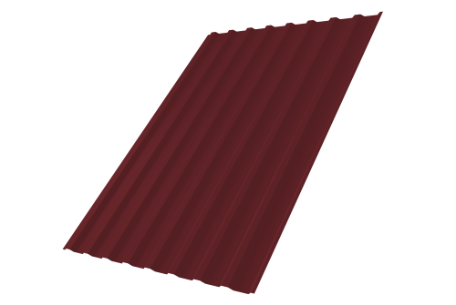 Профнастил С20В 0,45 PE RAL 3005 красное вино