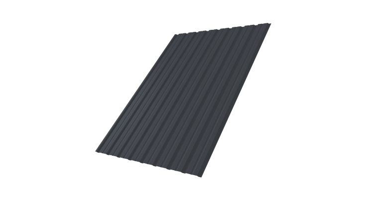 Профнастил С10B 0.5 Satin с пленкой RAL 7024 мокрый асфальт