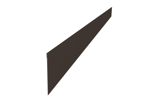 Ламель забора жалюзи Palermo стартовая/финишная для калиток и ворот 0,5 Atlas X RR 32 темно-коричневый