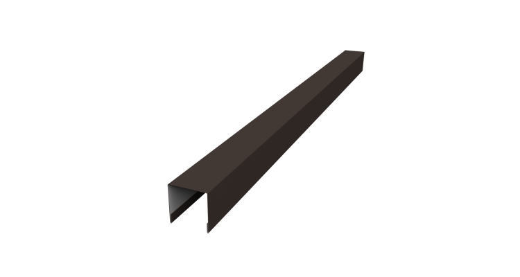 Планка вертикальная лицевая для забора жалюзи Palermo 0,5 PurPro RR 32 темно-коричневый (1,8м)