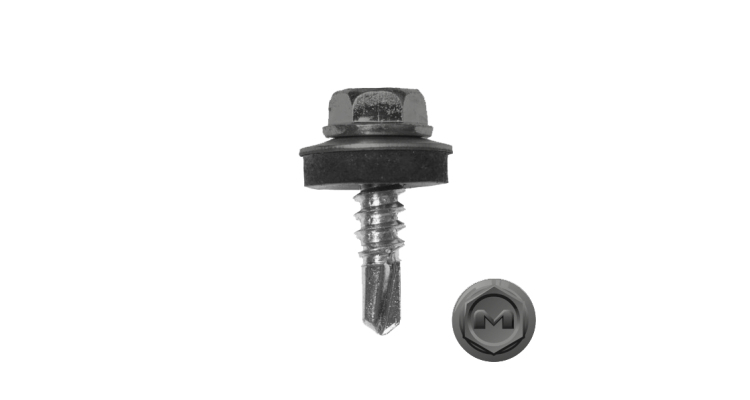 Саморез по металлу Daxmer 5,5х19 RAL 9006 (250) сверло №3